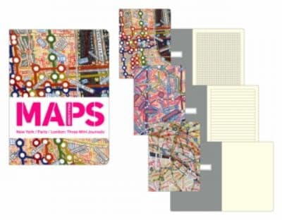 Tapa de Paula Scher Maps 3 Mini Journals