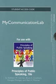 Tapa de Principles Of Public Speaking New Mycommunicationlab Standalone Access Card