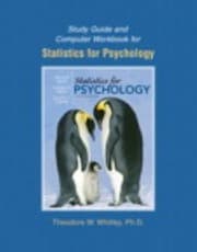 Tapa de Study Guide And Computer Workbook For Statistics For Psychology