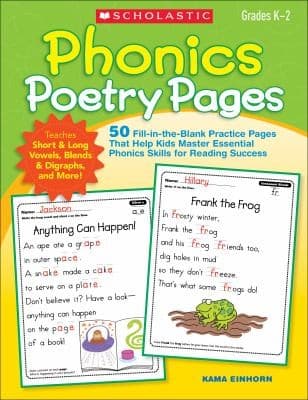 Tapa de Phonics Poetry Pages Grades K2