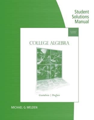 Tapa de Student Solutions Manual College Algebra