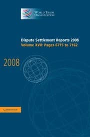 Tapa de Dispute Settlement Reports 2008