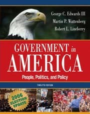 Tapa de Government In America People Politics And Policy
