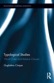 Tapa de Typological Studies Word Order And Relative Clauses