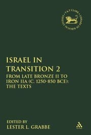 Tapa de Israel In Transition From Late Bronze Ii To Iron Iia C 1250850 Bce