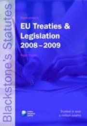 Tapa de Blackstones Eu Treaties Legislation 20082009