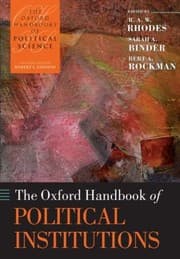 Tapa de The Oxford Handbook Of Political Institutions
