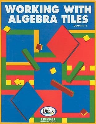Tapa de Working With Algebra Tiles Grades 612