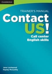 Tapa de Contact Us Trainers Manual Call Center English Skills