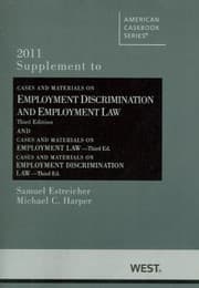 Tapa de Cases And Materials On Employment Discrimination And Employment Law Summer 2011 Supplement