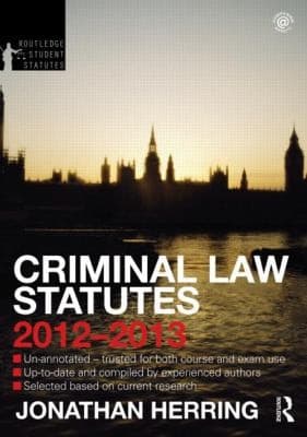 Tapa de Criminal Law Statutes 20122013