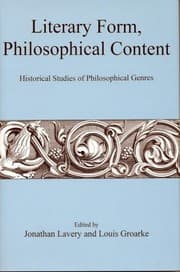 Tapa de Literary Form Philosophical Content