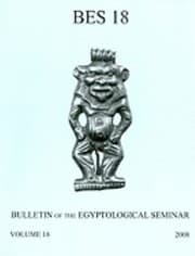 Tapa de Bulletin of the Egyptological Seminar Volume 18 2009