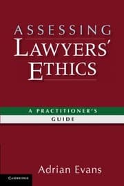 Tapa de Assessing Lawyers Ethics A Practitioners Guide