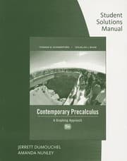Tapa de Student Solutions Manual for Hungerfords Contemporary Precalculus