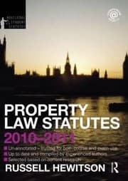 Tapa de Property Law Statutes 20102011