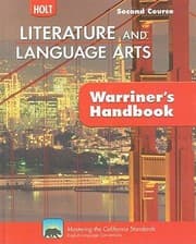 Tapa de Literature Language Arts Second Course Grade 8 Holt Literature Language Arts Warriners Handbook Ca