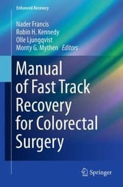 Tapa de Manual Of Fast Track Recovery For Colorectal Surgery