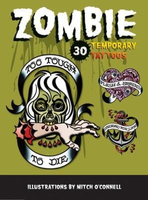 Tapa de Zombie Temporary Tattoos 30 Temporary Tattoos