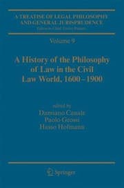 Tapa de A History Of The Philosophy Of Law In The Civil Law World 16001900