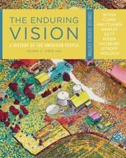 Tapa de The Enduring Vision A History Of The American People Volume 2 From 1877 Concise