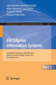 Tapa de Enterprise Information Systems International Conference Centeris 2010 Viana Do Castelo Portugal October 2022 2010 Proceedings
