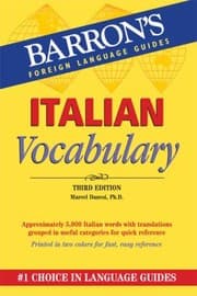 Tapa de Italian Vocabulary