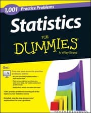 Tapa de 1001 Statistics Practice Problems For Dummies