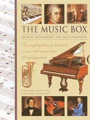 Tapa de The Music Box Musical Instruments And The Great Composers Two Encyclopedias With More Than 1150 Photographs