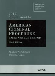 Tapa de American Criminal Procedure 2012 Cases And Commentary Adjudicative Investigative