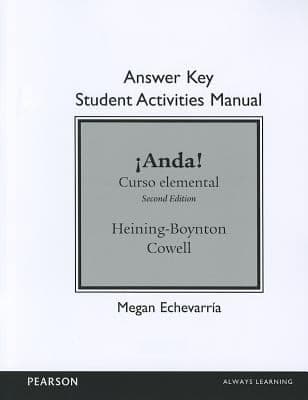 Tapa de Sam Answer Key for Anda Curso Elemental