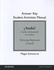 Tapa de Sam Answer Key for Anda Curso Elemental