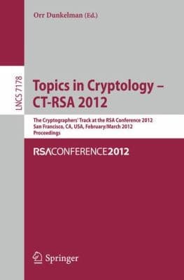 Tapa de Topics In Cryptology Proceedings
