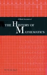 Tapa de A short account of the history of mathematics