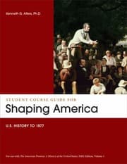 Tapa de The American Promise Shaping America Student Course Guide Us History To 1877