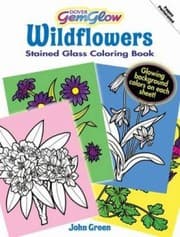 Tapa de Dover GemGlow Wildflowers Stained Glass Coloring Book
            
                Dover Pictorial Archives