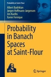 Tapa de Probability In Banach Spaces At Saintflour
