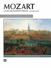 Tapa de Mozart  14 of His Easiest Piano Pieces
            
                Alfred Masterwork Edition