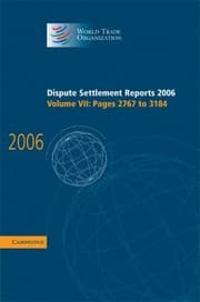 Tapa de Dispute Settlement Reports 2006