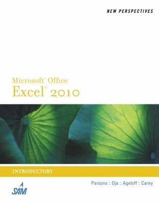 Tapa de New Perspectives On Microsoft Excel 2010 Introductory