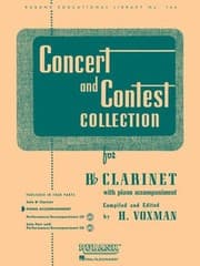 Tapa de Concert And Contest Collection For B Clarinet With Piano Accompaniment