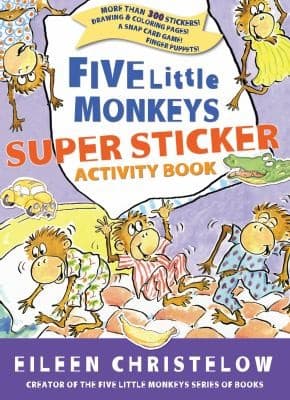 Tapa de Five Little Monkeys Super Sticker Activity Book