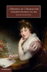 Tapa de Poetics Of Character Transatlantic Encounters 17001900