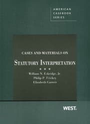 Tapa de Cases And Materials On Statutory Interpretation