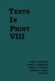 Tapa de Tests In Print Viii An Index To Tests Test Reviews And The Literature On Specific Tests
