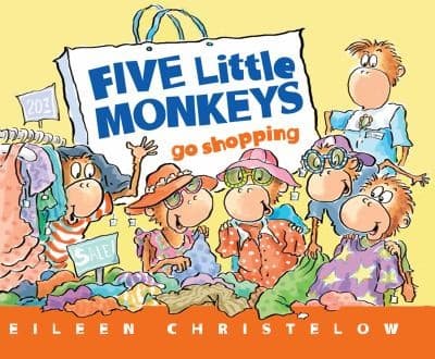 Tapa de Five Little Monkeys Go Shopping