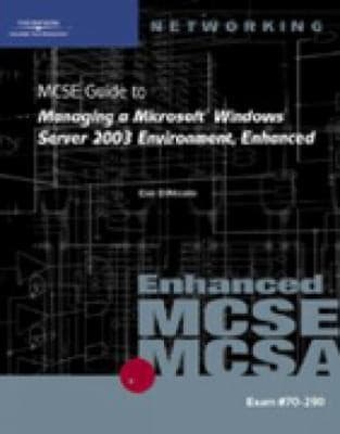 Tapa de Mcse Guide To Managing A Microsoft Windows Server 2003 Environment Enchanced