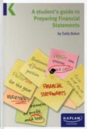Tapa de A Students Guide to Preparing Financial Statements