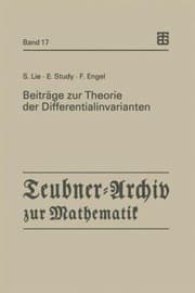 Tapa de Beitrge Zur Theorie Der Differentialinvarianten