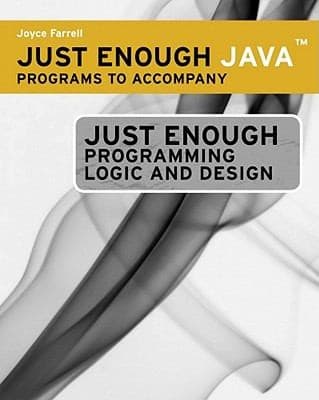 Tapa de Just Enough Java Programs To Accompany Just Enough Programming Logic And Design
